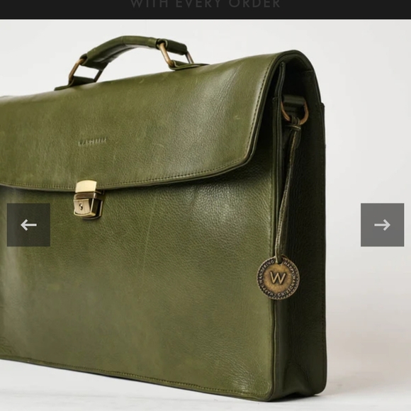 The Wanderers Travel Co "Pisa" Briefcase Full Grain Leather (from Australia) - Picture 10 of 16